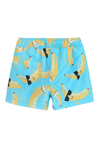 Short de bain Bleu clair et jaune
