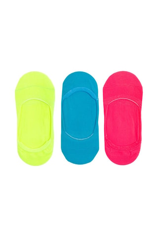3 paires de socquettes Pistache, bleu électrique et fuchsia