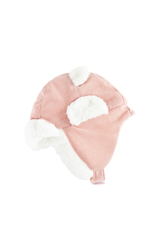 Bonnet et moufles - Rose clair
