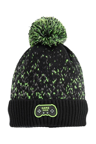 Bonnet à pompon et snood - Noir