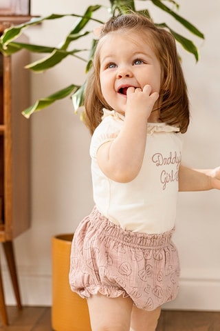 Body et bloomer -  Blanc et saumon