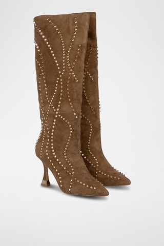 Bottes en nubuck - Marron