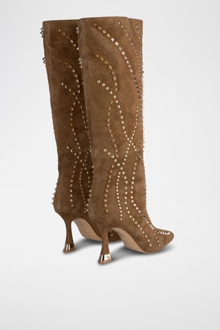 Bottes en nubuck - Marron