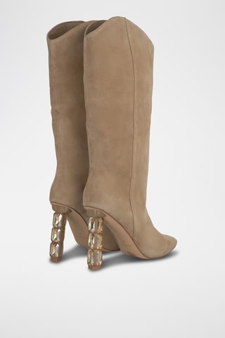 Bottes en nubuck - Camel