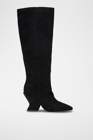 Cuissardes en nubuck - Noir