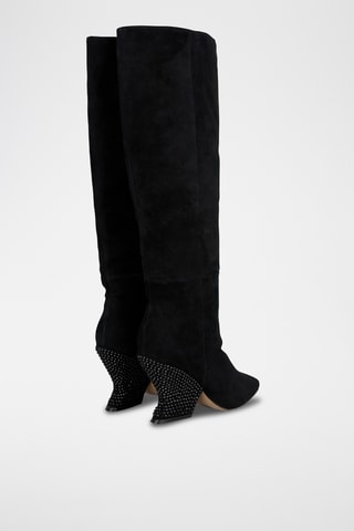 Cuissardes en nubuck - Noir