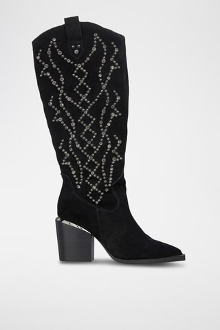 Bottes en nubuck - Noir