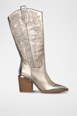Bottes en cuir - Doré