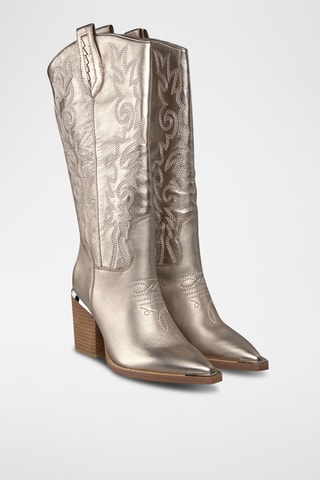 Bottes en cuir - Doré