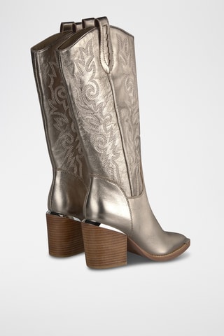 Bottes en cuir - Doré