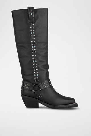 Bottes en cuir nappa - Noir