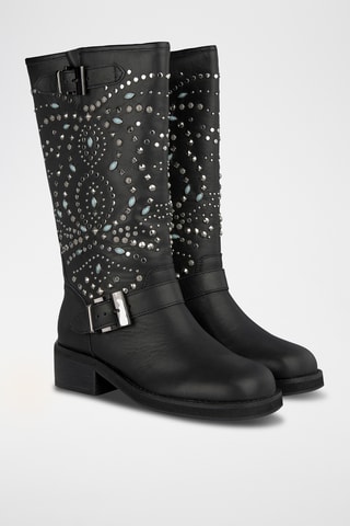 Bottes en cuir nappa - Noir