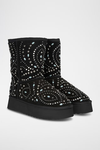 Bottes plateformes fourrées - Noir