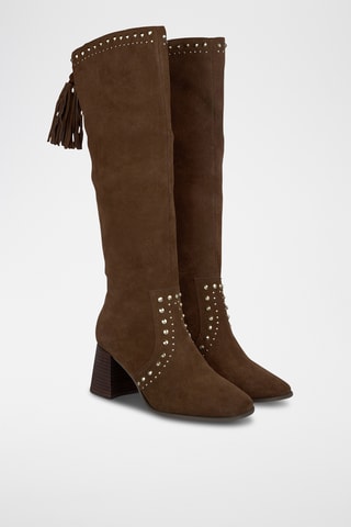 Bottes en nubuck - Camel