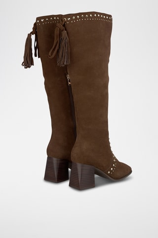 Bottes en nubuck - Camel
