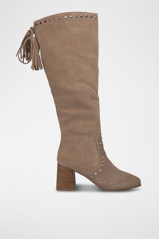 Bottes en nubuck - Beige