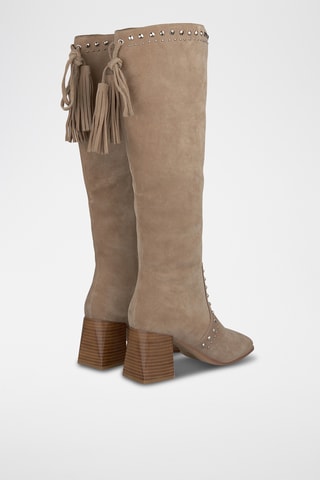 Bottes en nubuck - Beige