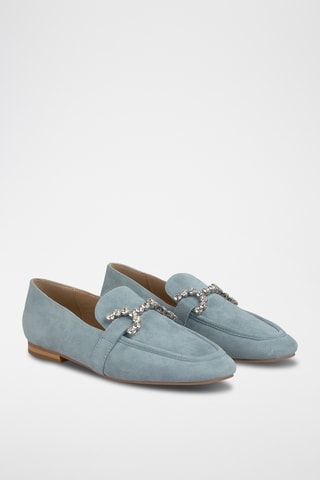 ##Mocassins en nubuck - Ciel
