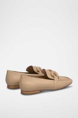 ##Mocassins en cuir nappa - Beige
