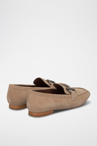 ##Mocassins en nubuck - Beige