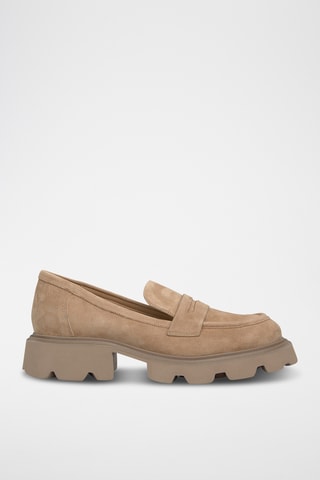 ##Mocassins en nubuck - Camel