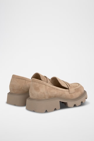 ##Mocassins en nubuck - Camel