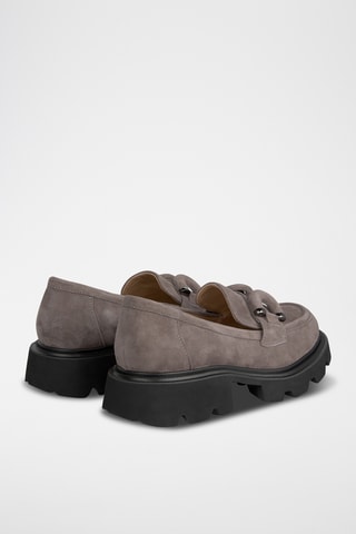 ##Mocassins en nubuck - Gris