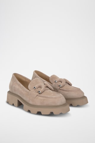##Mocassins en nubuck - Camel