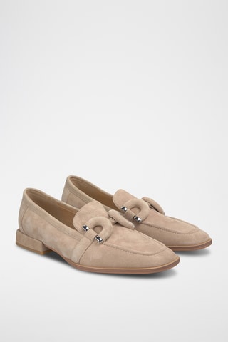 ##Mocassins en nubuck - Beige
