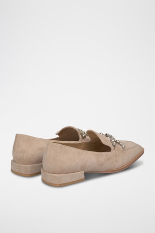 ##Mocassins en nubuck - Beige