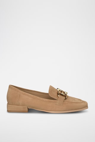 ##Mocassins en cuir nappa - Beige