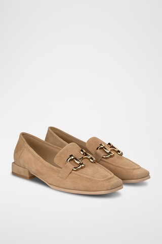 ##Mocassins en cuir nappa - Beige