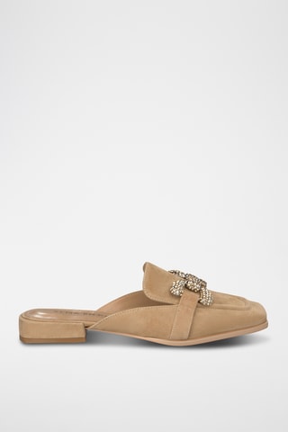 ##Mules en nubuck - Beige
