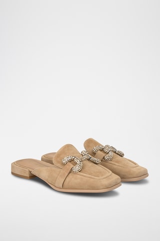 ##Mules en nubuck - Beige