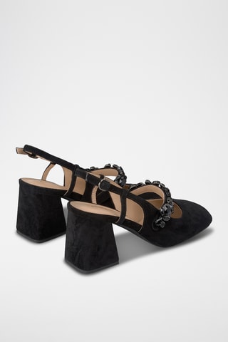 ##Escarpins en nubuck - Noir