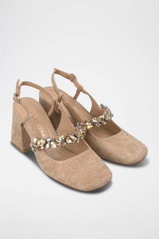 ##Escarpins en nubuck - Beige