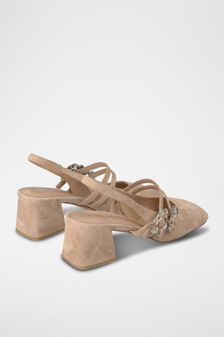 ##Escarpins en nubuck - Beige
