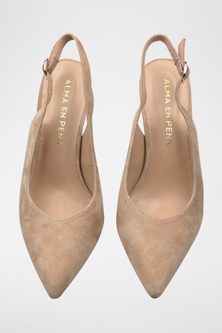 ##Escarpins en nubuck - Beige