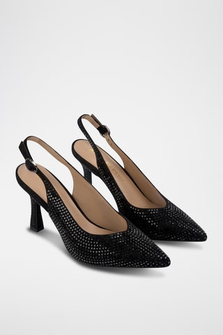 ##Escarpins en nubuck - Noir