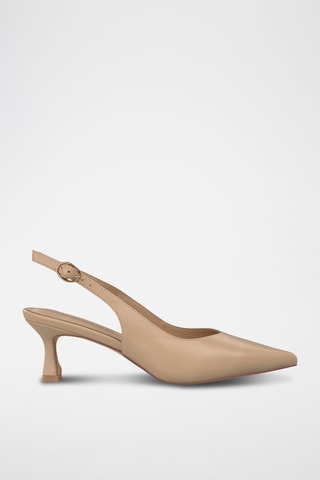 ##Escarpins en cuir nappa - Beige