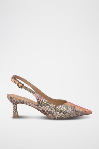##Escarpins en cuir - Rose