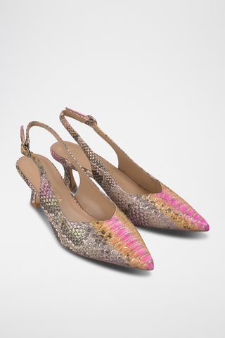 ##Escarpins en cuir - Rose