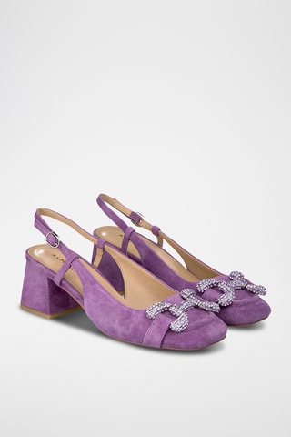 ##Escarpins à talons en nubuck - Violet