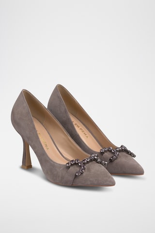 Escarpins en nubuck - Taupe