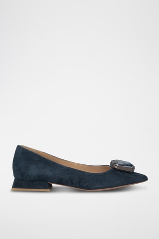 Ballerines en nubuck - Bleu marine