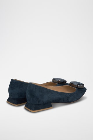 Ballerines en nubuck - Bleu marine
