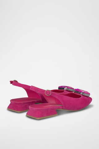 Ballerines en nubuck - Fuchsia