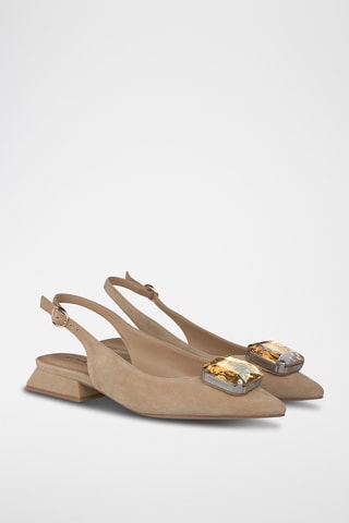 Ballerines en nubuck - Beige