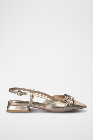 Ballerines en cuir - Doré