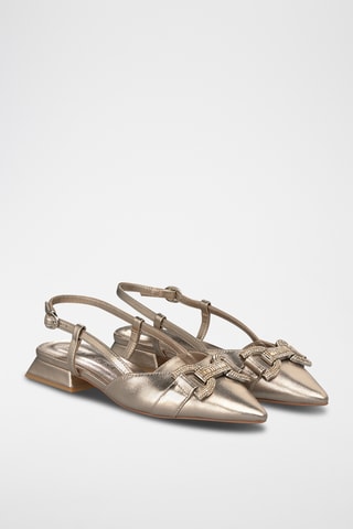 Ballerines en cuir - Doré